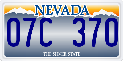 NV license plate 07C370