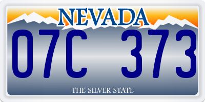 NV license plate 07C373