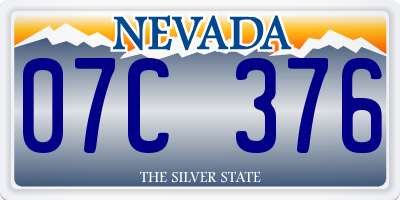 NV license plate 07C376