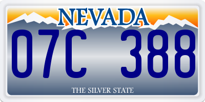 NV license plate 07C388