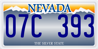NV license plate 07C393