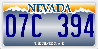 NV license plate 07C394