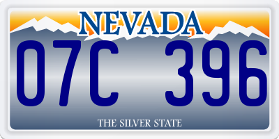 NV license plate 07C396