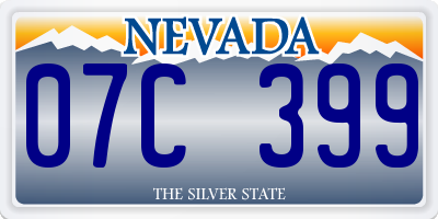 NV license plate 07C399