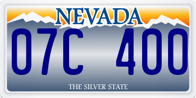 NV license plate 07C400