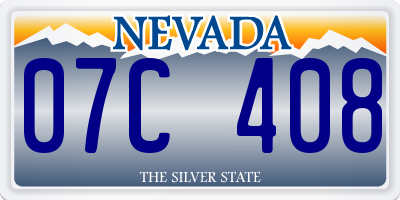 NV license plate 07C408