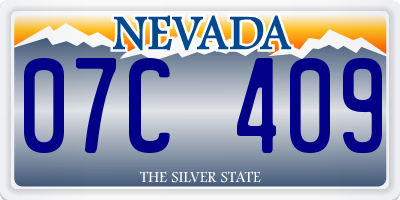 NV license plate 07C409