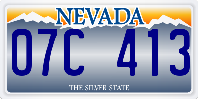 NV license plate 07C413