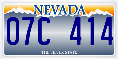 NV license plate 07C414