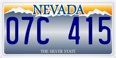 NV license plate 07C415