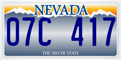 NV license plate 07C417