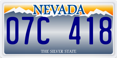 NV license plate 07C418