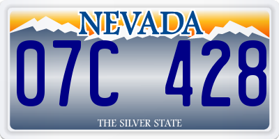 NV license plate 07C428