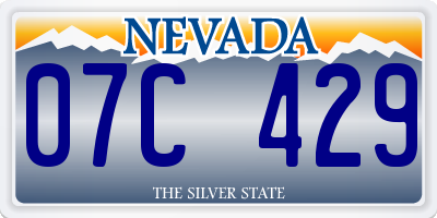 NV license plate 07C429