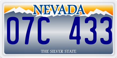 NV license plate 07C433