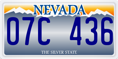 NV license plate 07C436