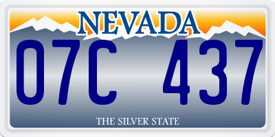 NV license plate 07C437