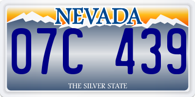 NV license plate 07C439