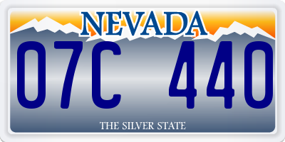 NV license plate 07C440