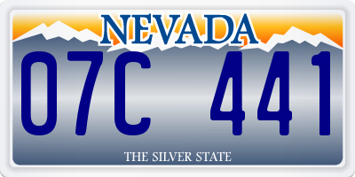 NV license plate 07C441