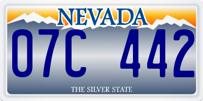 NV license plate 07C442