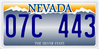 NV license plate 07C443