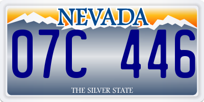 NV license plate 07C446