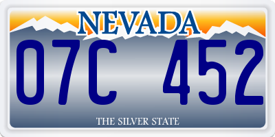 NV license plate 07C452