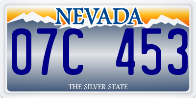 NV license plate 07C453