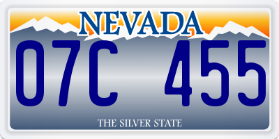 NV license plate 07C455