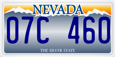 NV license plate 07C460