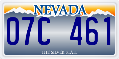 NV license plate 07C461