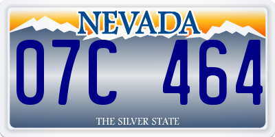 NV license plate 07C464