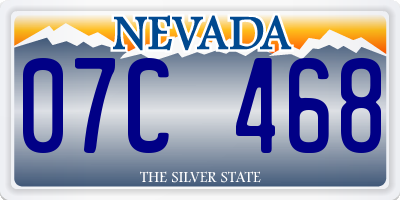 NV license plate 07C468