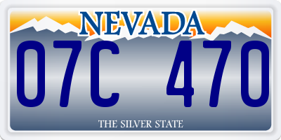 NV license plate 07C470