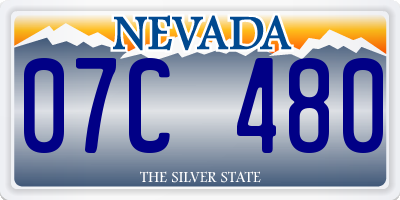 NV license plate 07C480