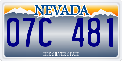 NV license plate 07C481