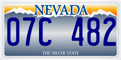 NV license plate 07C482