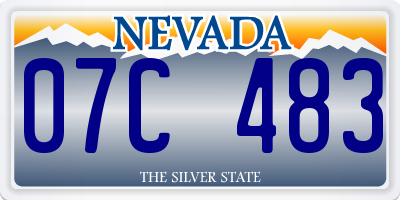 NV license plate 07C483