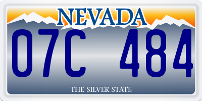 NV license plate 07C484