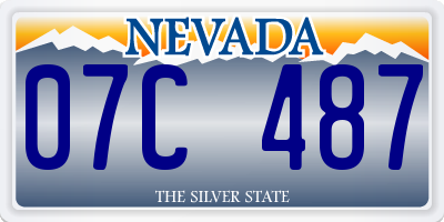 NV license plate 07C487