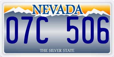 NV license plate 07C506