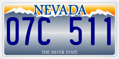 NV license plate 07C511