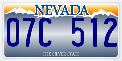NV license plate 07C512