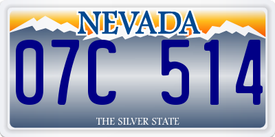 NV license plate 07C514