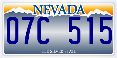 NV license plate 07C515