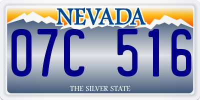NV license plate 07C516