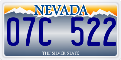 NV license plate 07C522
