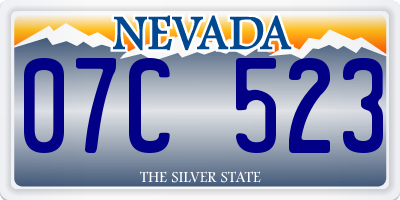 NV license plate 07C523