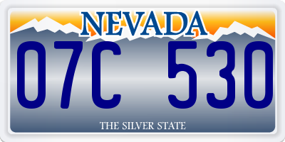 NV license plate 07C530